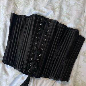 Black Lace-Up Corset